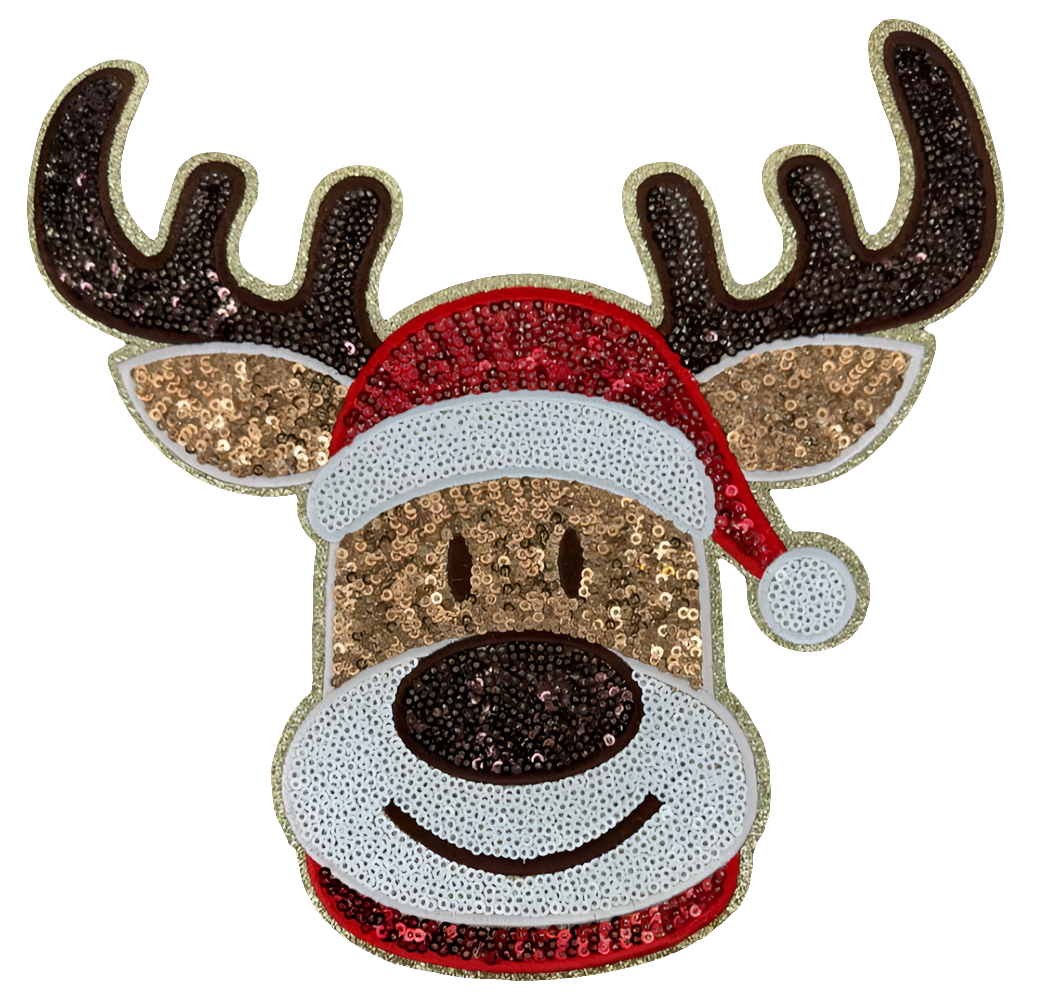 Reindeer Sequin Patch