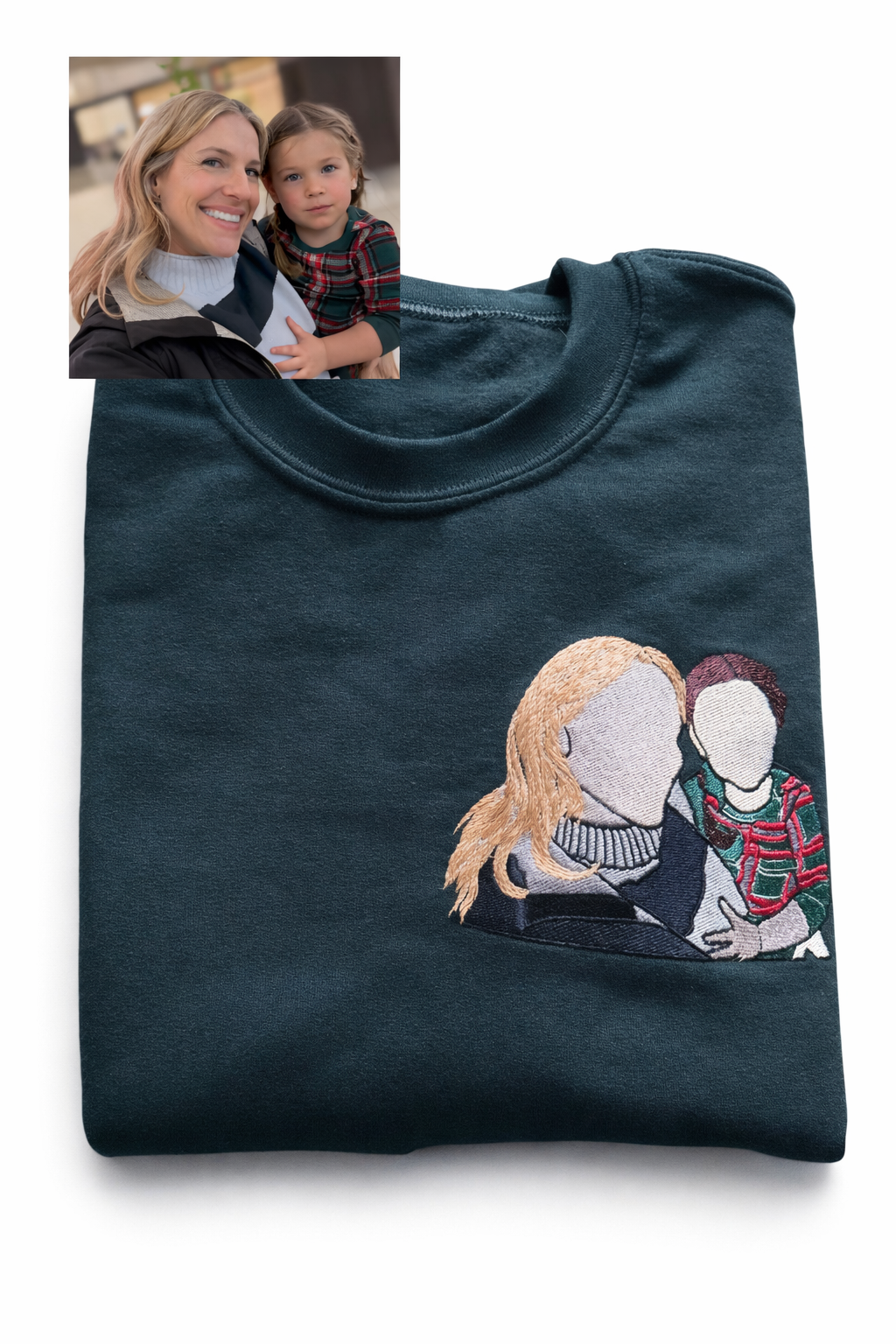 Custom Photo Embroidered Sweatshirt