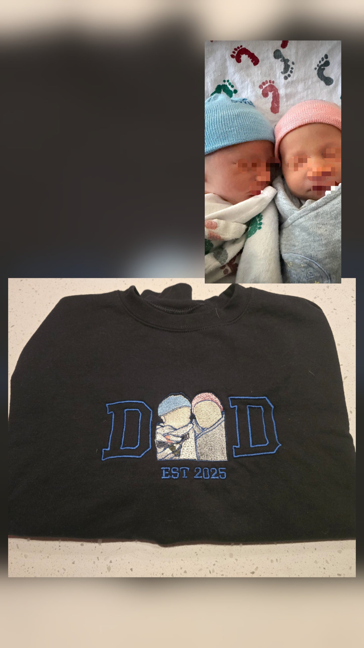Custom Dad Embroidered Sweatshirt
