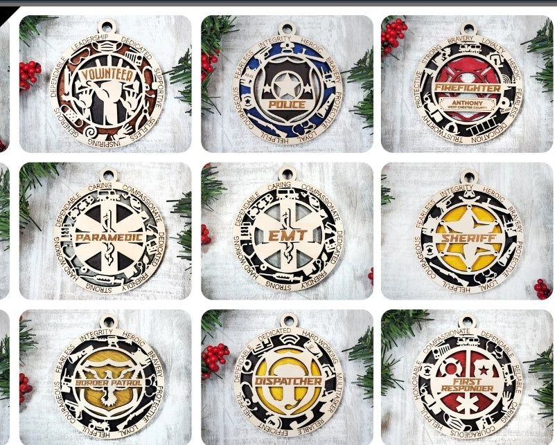 First Responder Ornaments