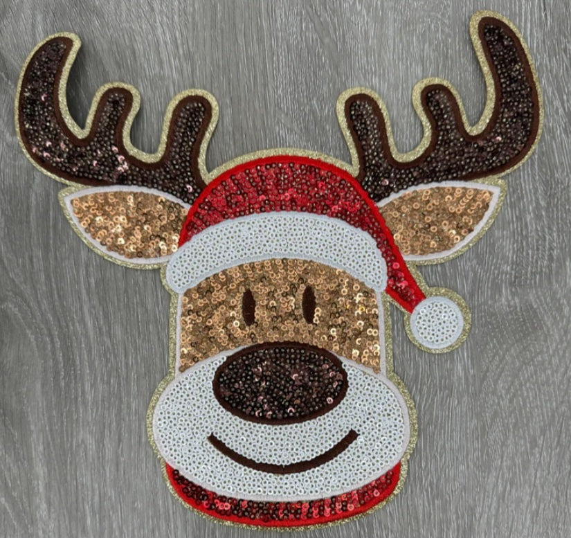 Reindeer Sequin Patch