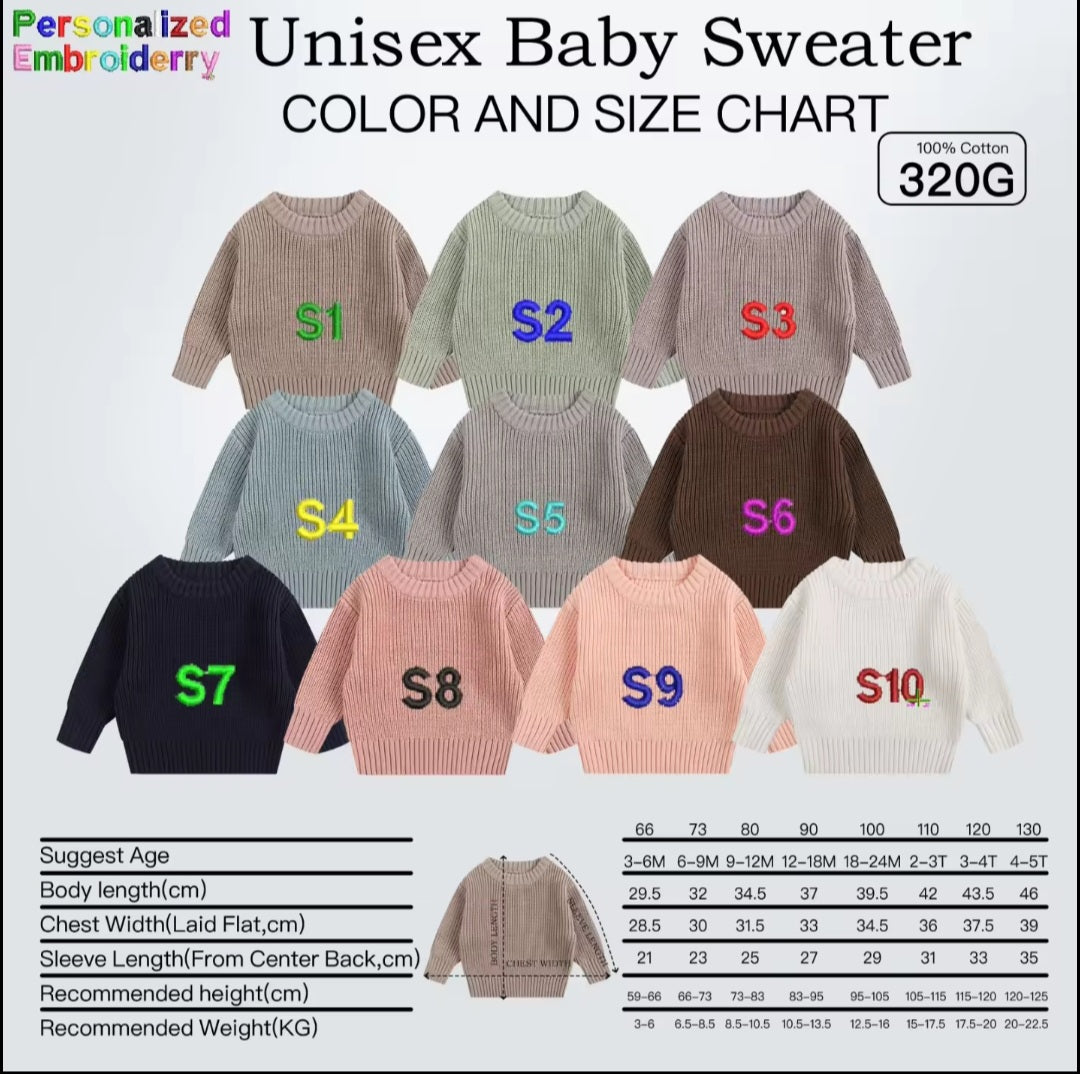 Embroidered Baby Sweater