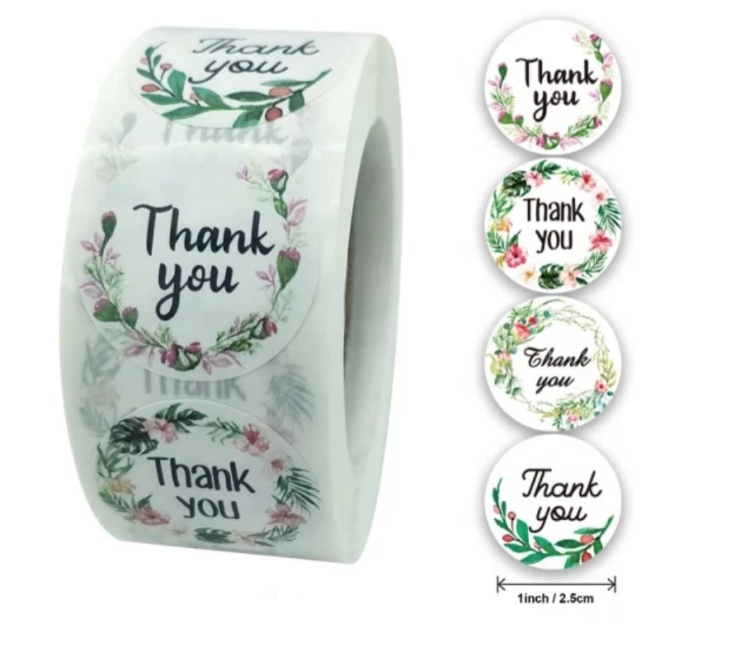 1 In Thank you Stickers